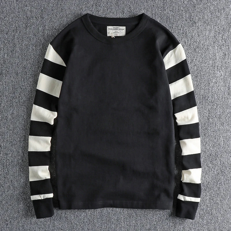 American Retro Long Sleeve Heavyweight Striped T-shirt