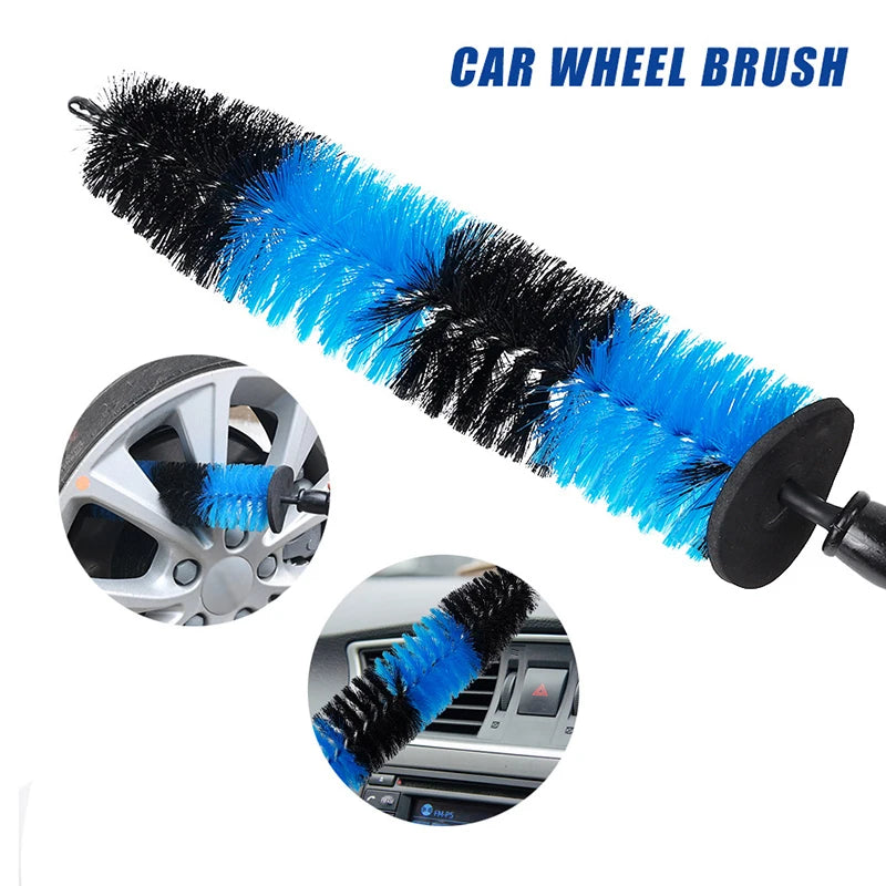 Car Wheel Cleaning Brush With Long Handle