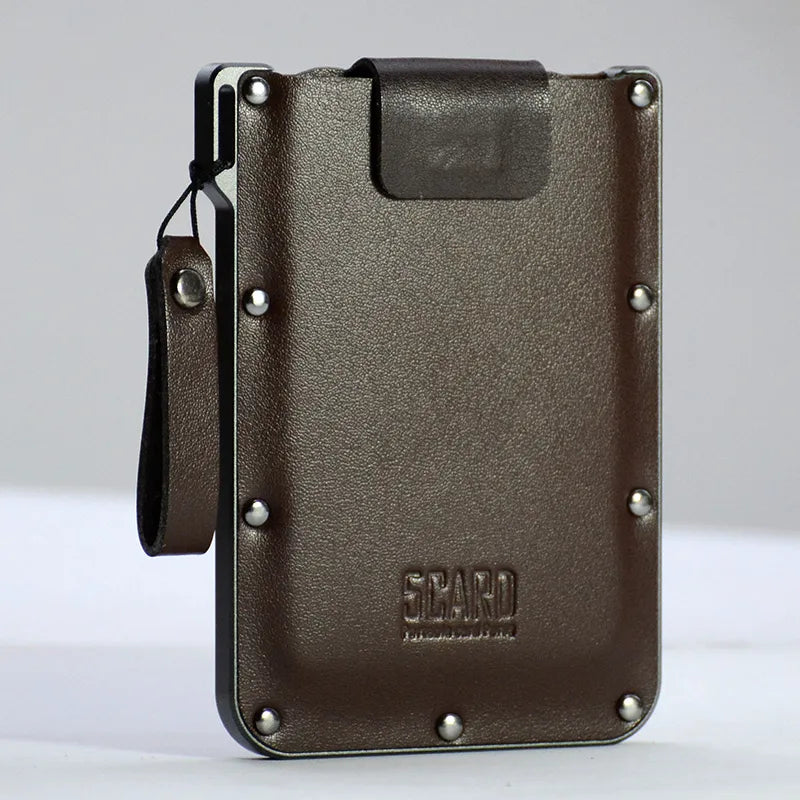 Genuine Leather Anti Rfid Credit Card Holder