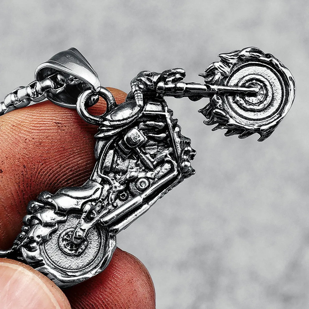 Stainless Steel Motorcycle Necklace