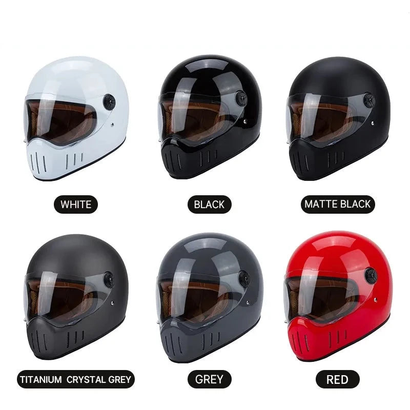 Cruisers Motorcycle Full Face Retro Helmet