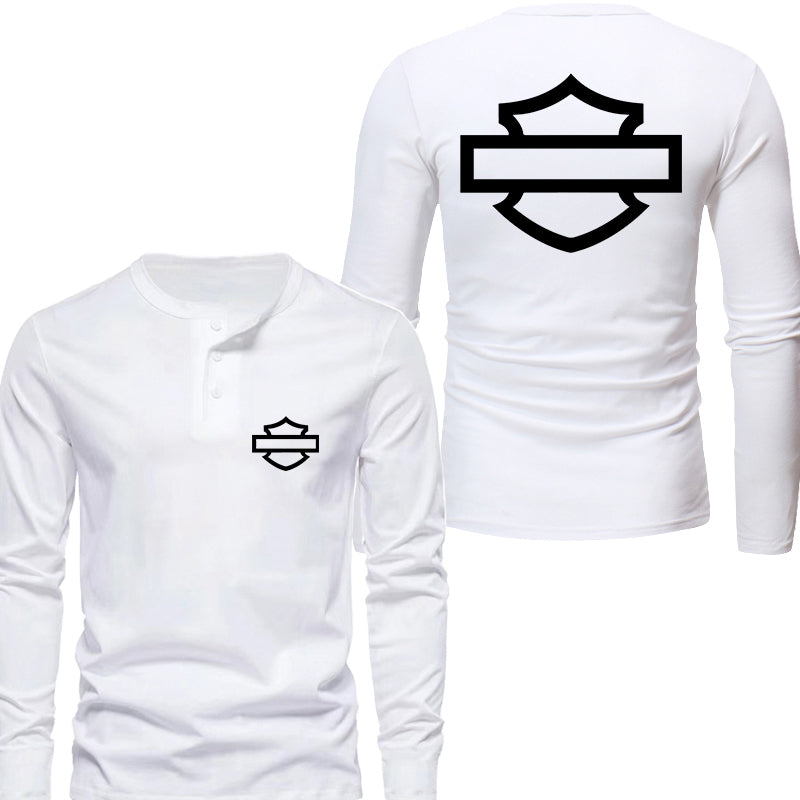 H D Basic Logo Pullover Long-sleeved T-shirt