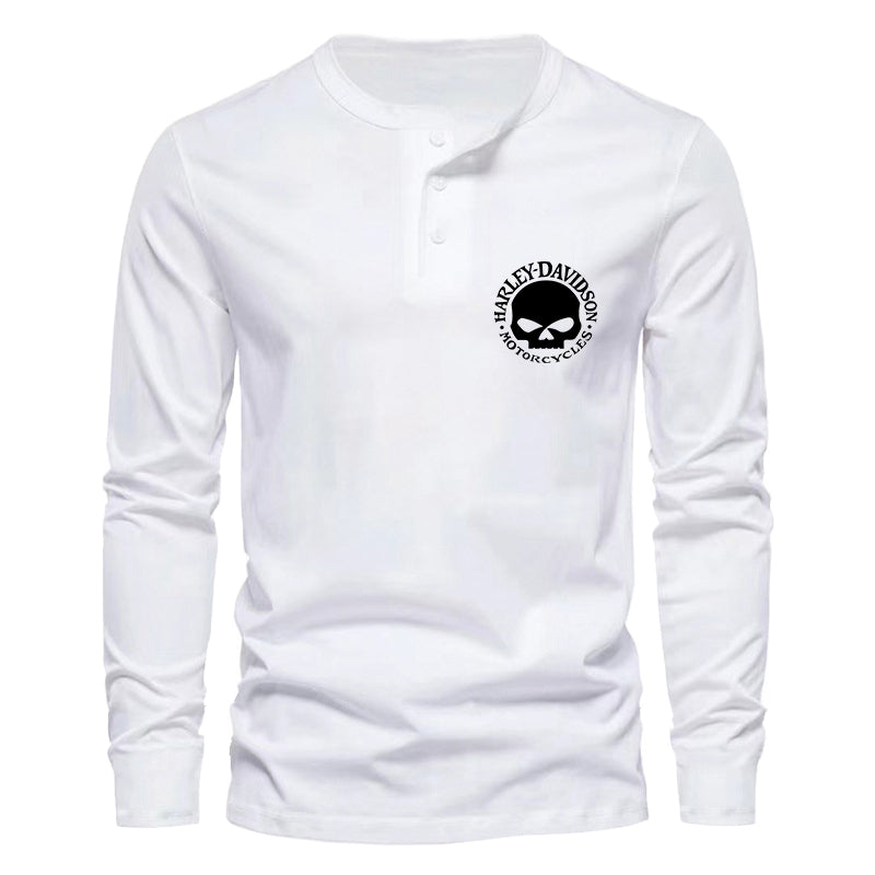 H D Skull Logo Pullover Long-sleeved T-shirt