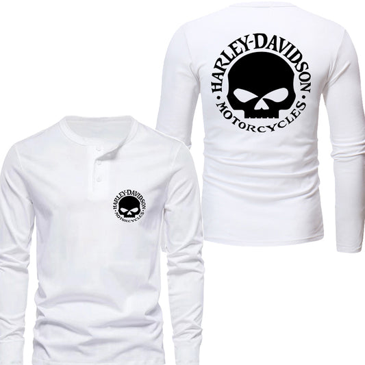 H D Skull Logo Pullover Long-sleeved T-shirt