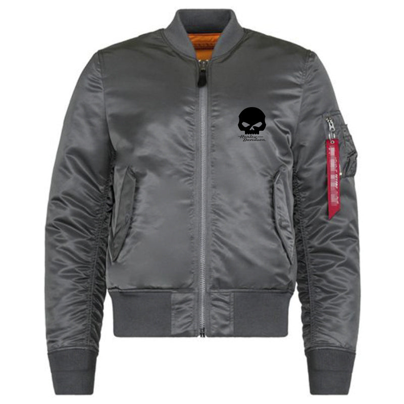 Punk Skull H D Logo Bomber Jacket