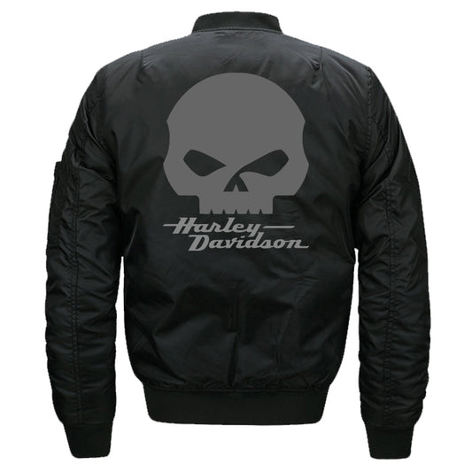 Punk Skull H D Logo Bomber Jacket