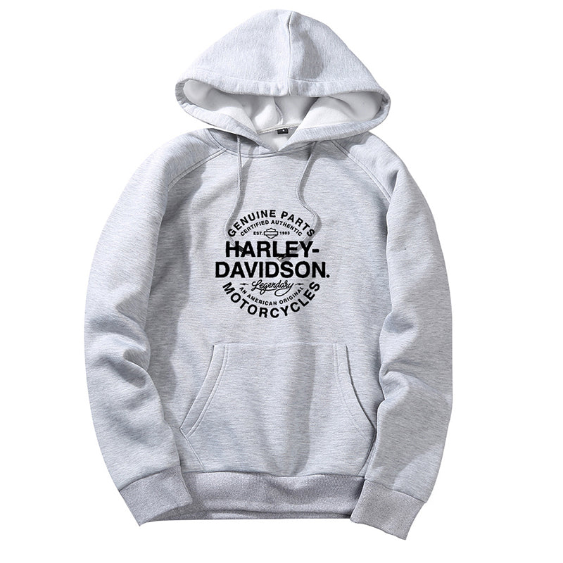 H D Genuine Logo Cotton Hoodie