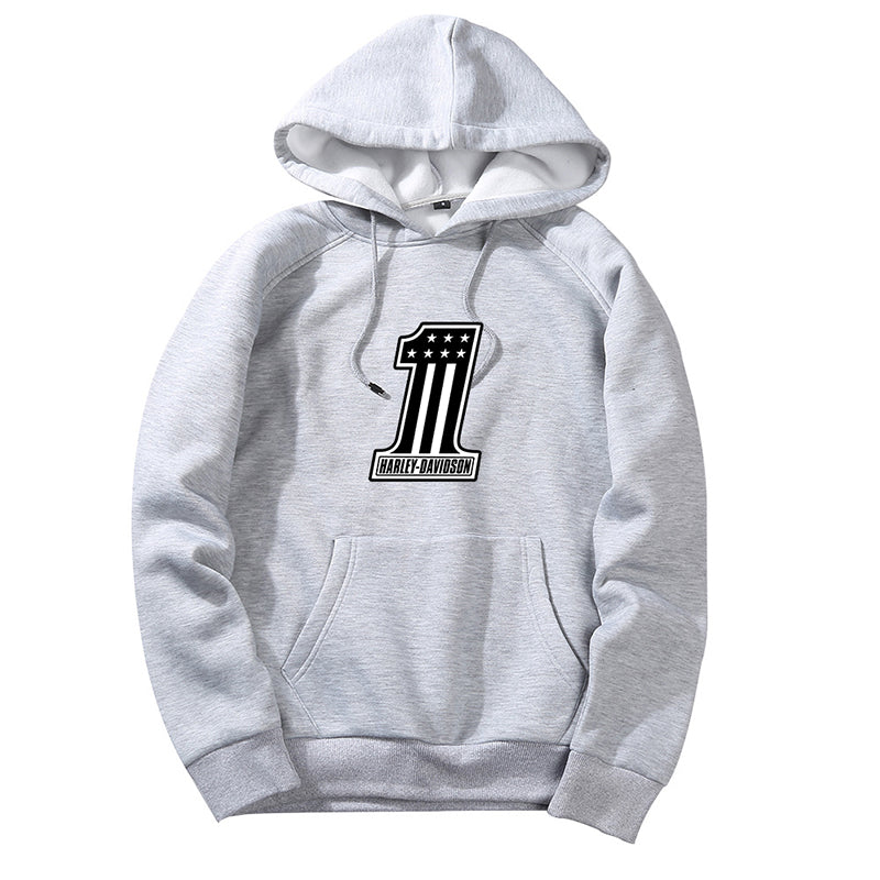 H D One Logo Cotton Hoodie