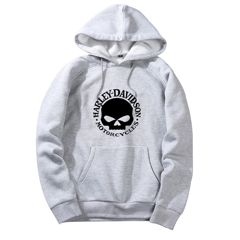 H D Skull Logo Cotton Hoodie