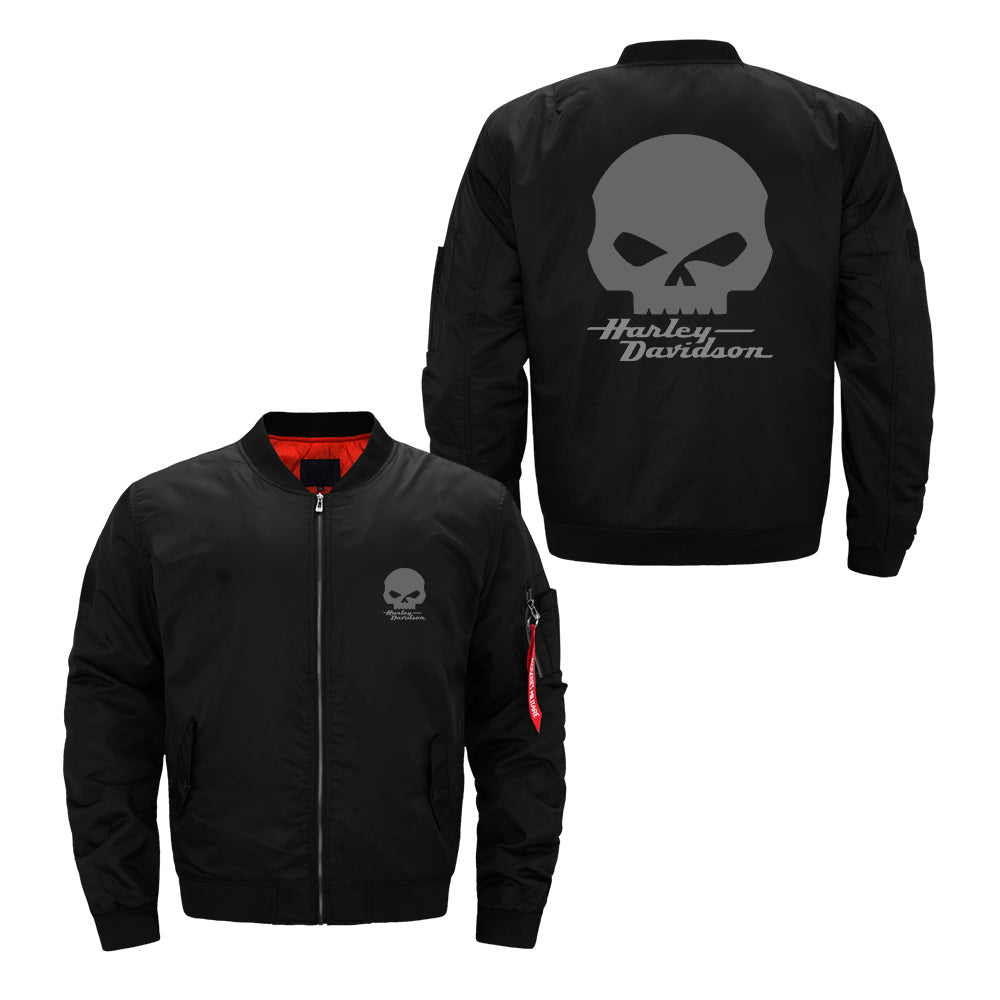 Punk Skull H D Logo Bomber Jacket