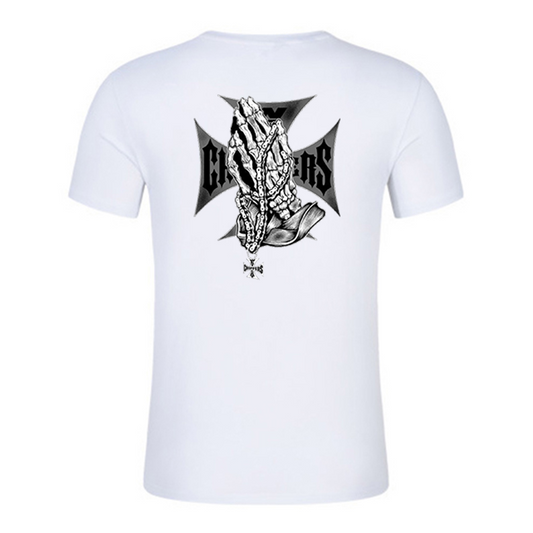 Praying Hands Choppers Cotton Half Sleeve T-shirt