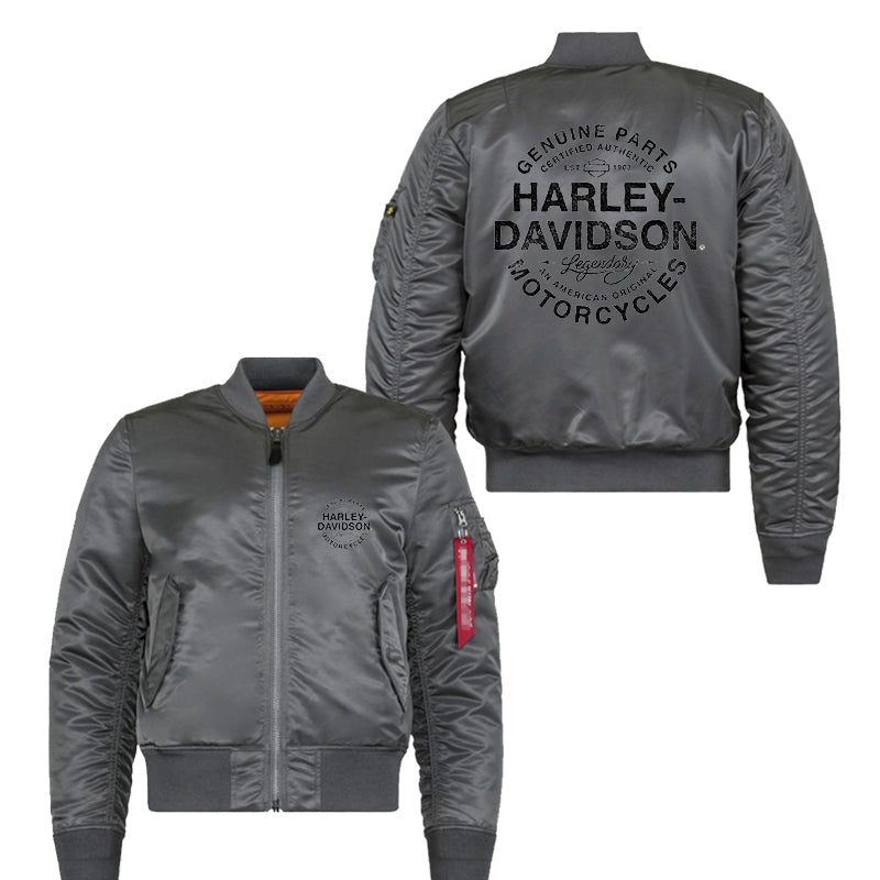 H D Genuine  Logo Bomber Jacket