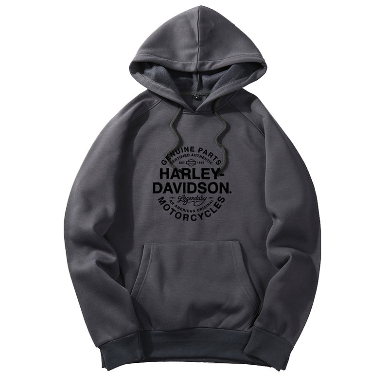 H D Genuine Logo Cotton Hoodie