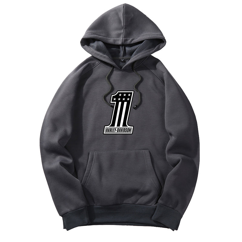 H D One Logo Cotton Hoodie