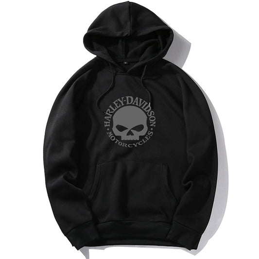 H D Skull Logo Cotton Hoodie