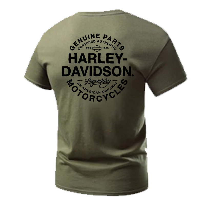 H D Genuine Logo Cotton Half Sleeve T-shirt