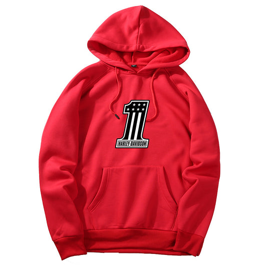 H D One Logo Cotton Hoodie