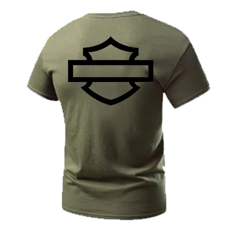 H D Outline Logo Cotton Half Sleeve T-shirt