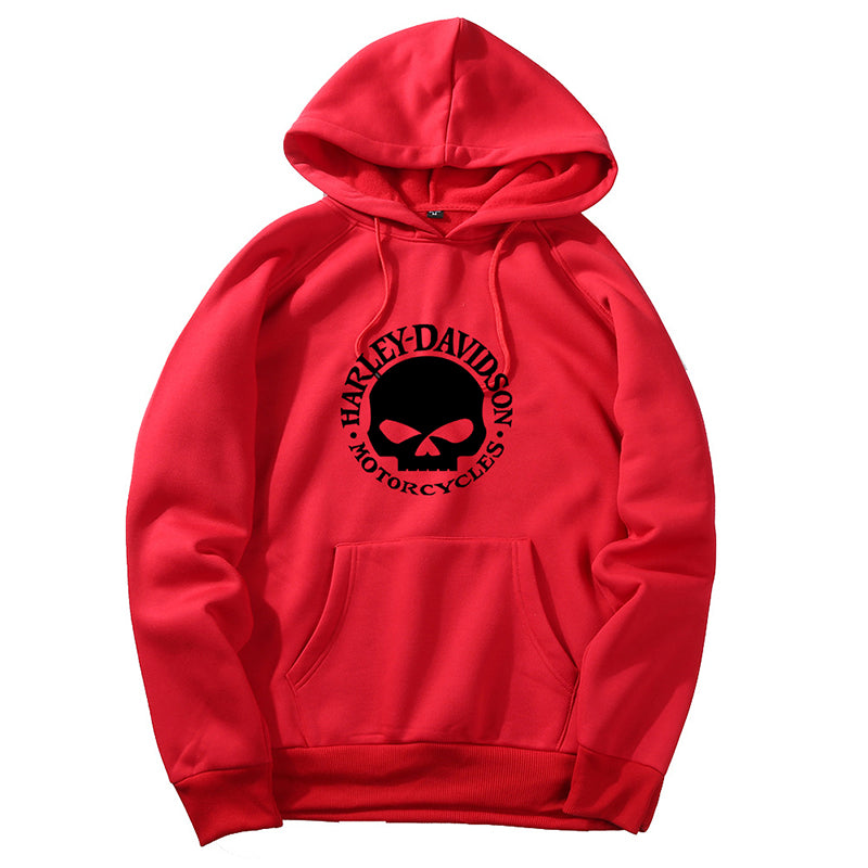 H D Skull Logo Cotton Hoodie