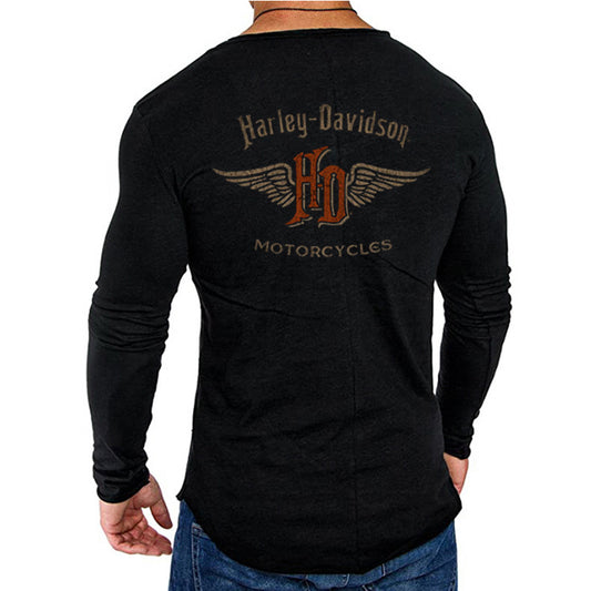 H D Wings Logo Long Sleeve T Shirt