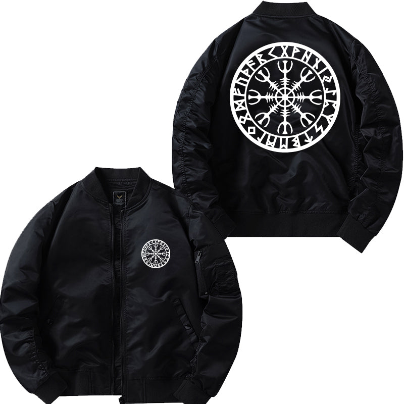 Viking Design Flying Zipper Bomber Jacket