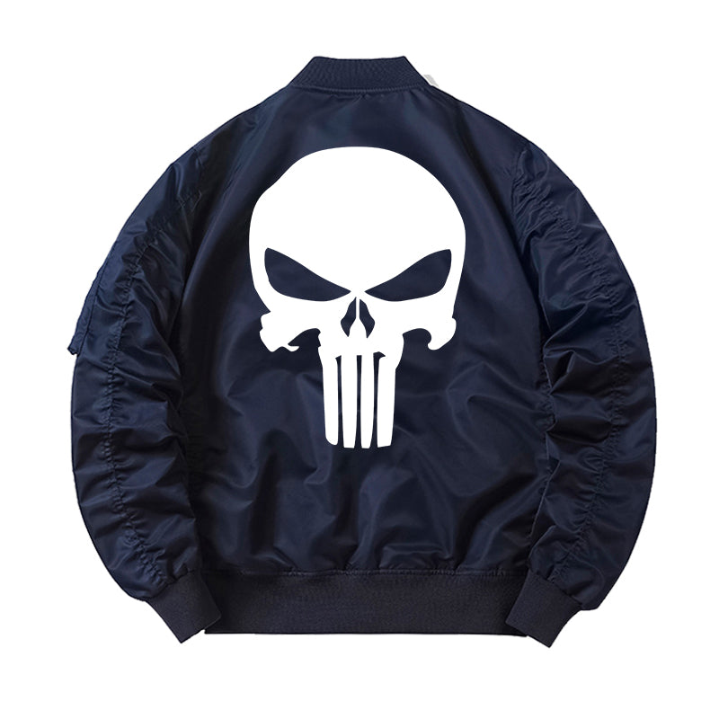 Punisher Skull Flying Zipper Bomber Jacket