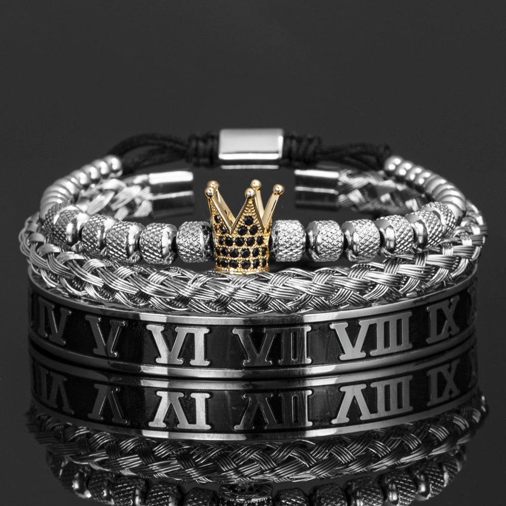 Luxury Crown Roman Numeral Bracelet