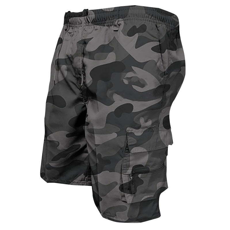 Camo Cargo Cotton Shorts