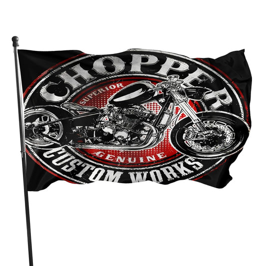 Chopper Custom Works Flag for Decoration