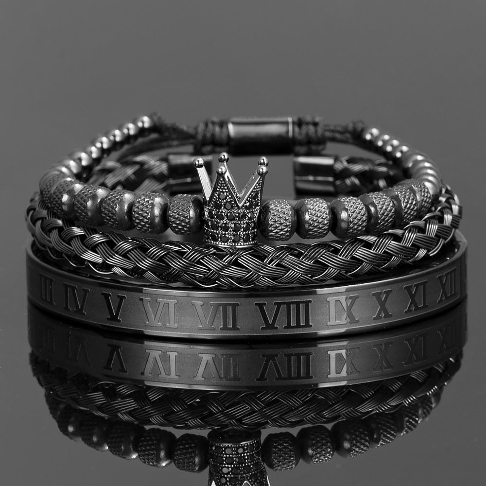 Luxury Crown Roman Numeral Bracelet