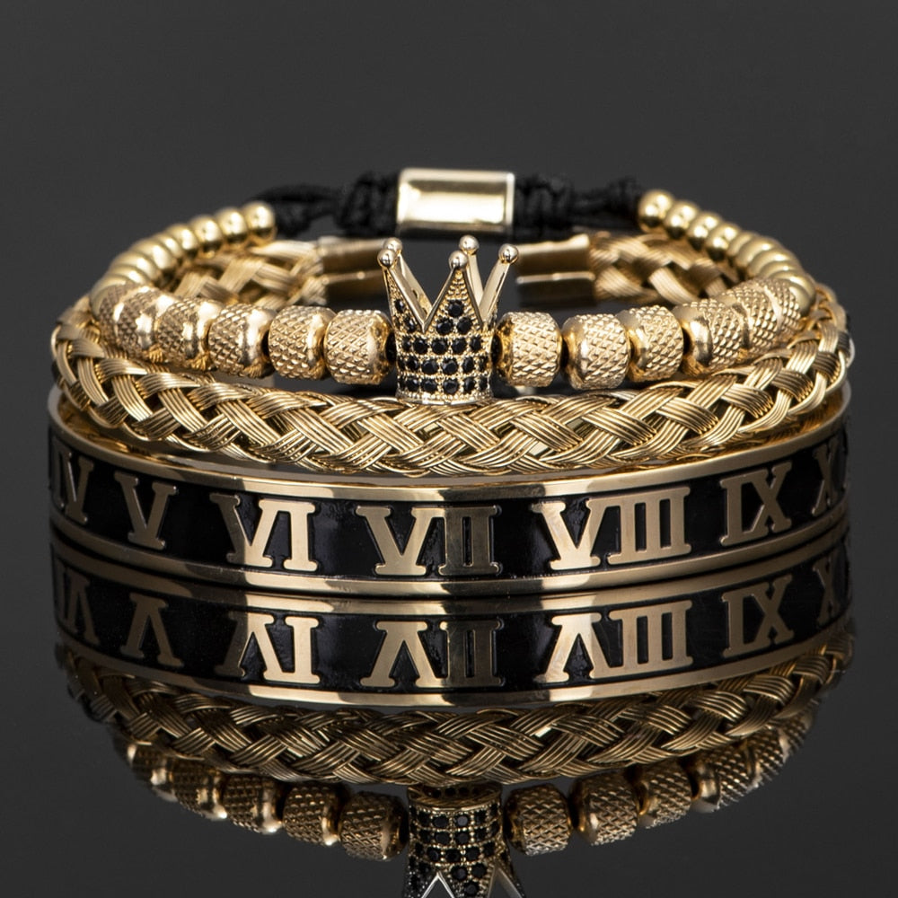 Luxury Crown Roman Numeral Bracelet