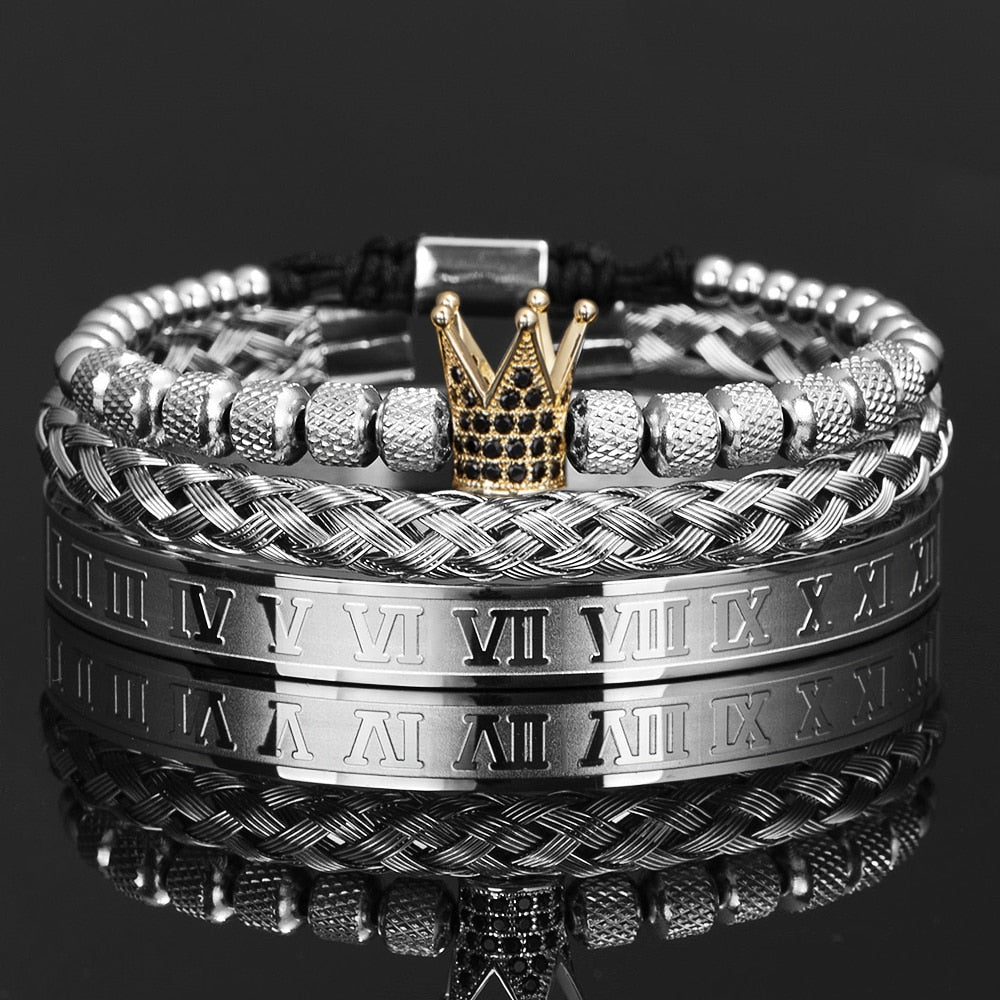 Luxury Crown Roman Numeral Bracelet