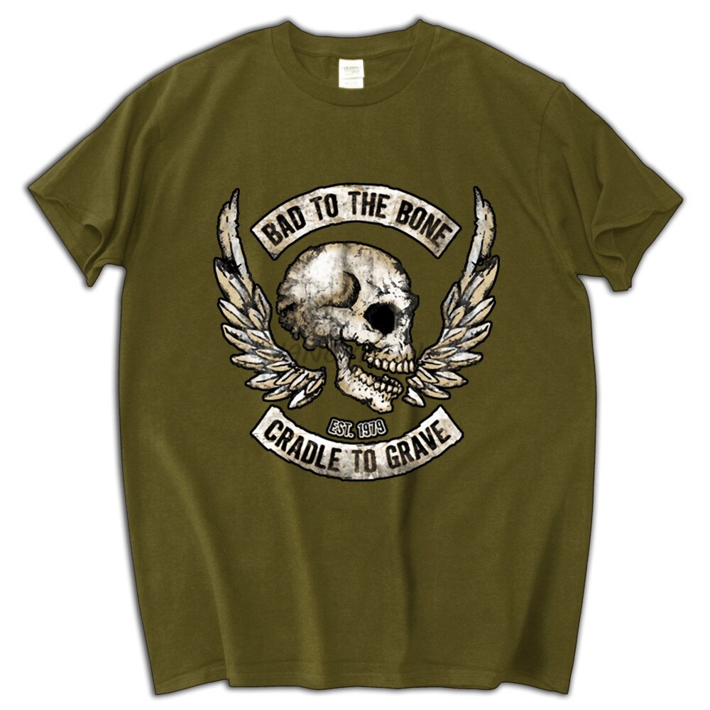 Bad To The Bone Motorcycle Cotton T-shirt