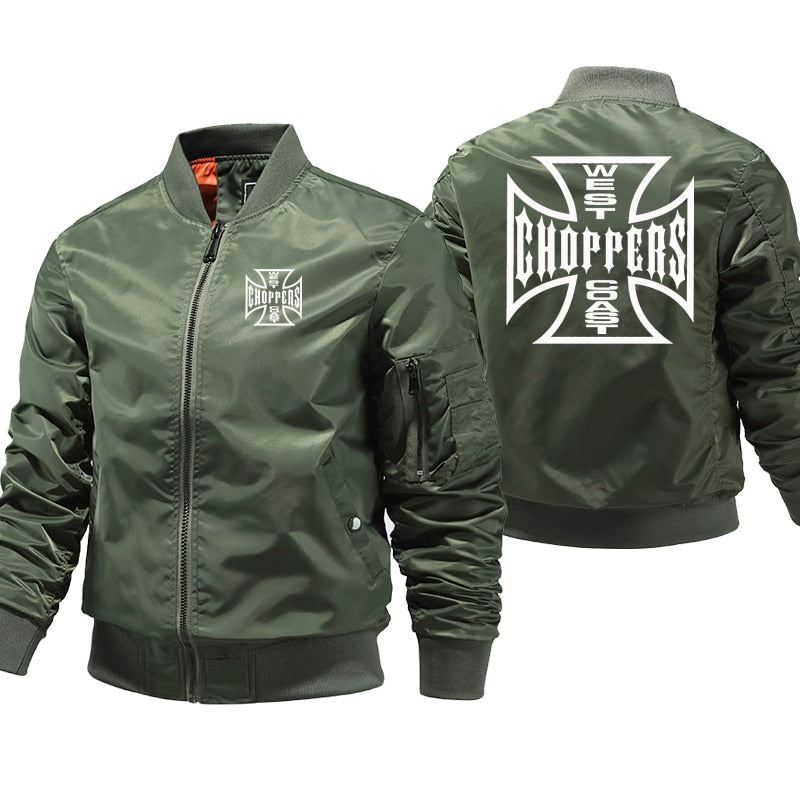 Chopper Motorcycle Logo Bomber Jacket