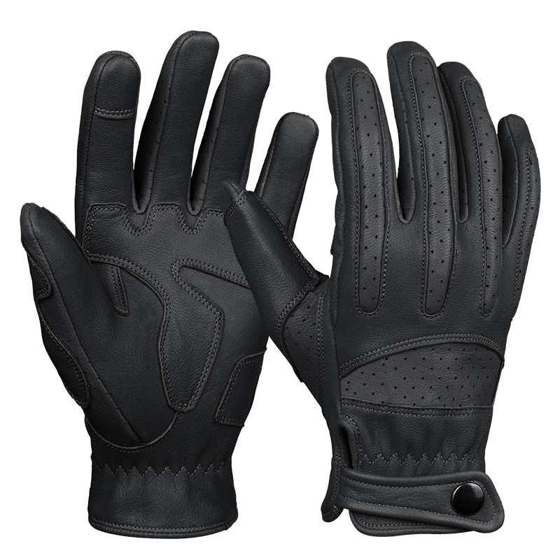 Breathable Non-slip Motorcycle Leather Gloves