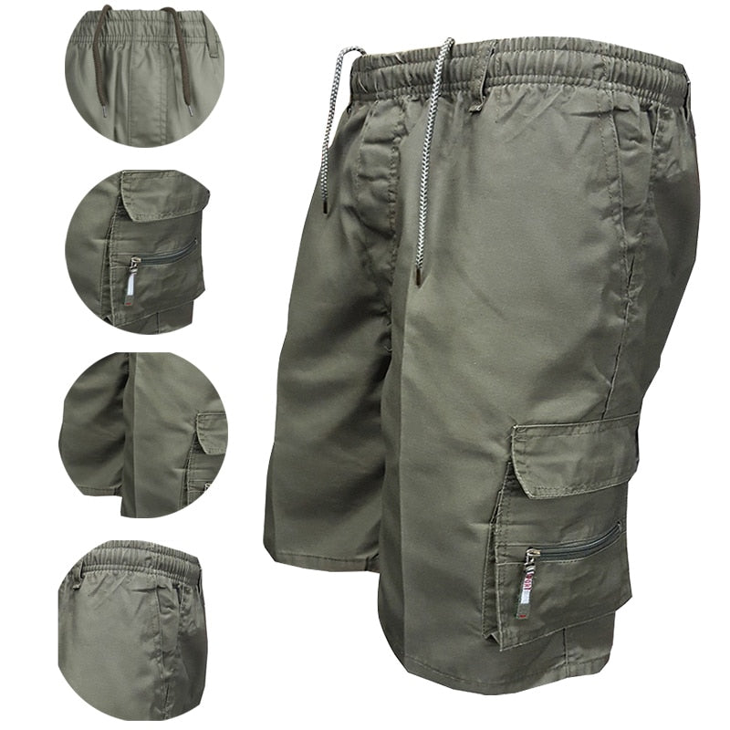 Camo Cargo Cotton Shorts