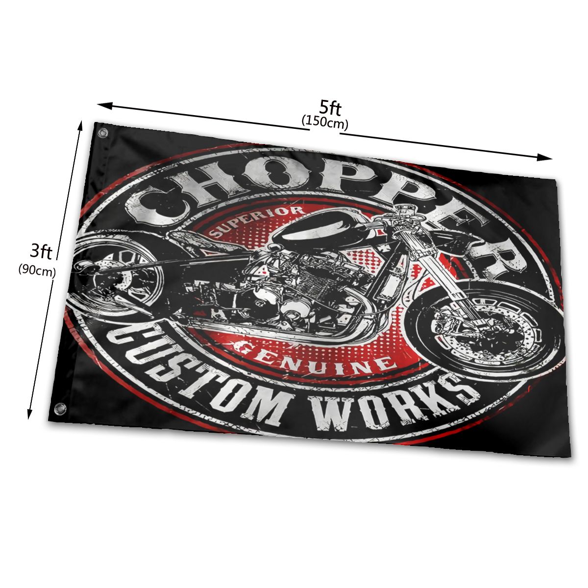 Chopper Custom Works Flag for Decoration