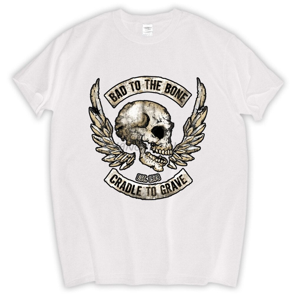 Bad To The Bone Motorcycle Cotton T-shirt