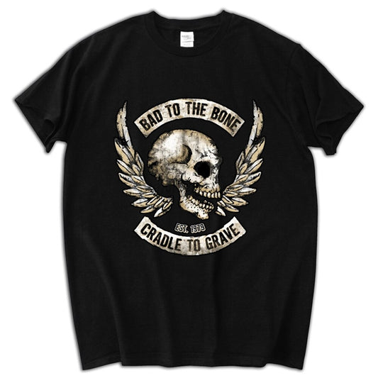 Bad To The Bone Motorcycle Cotton T-shirt