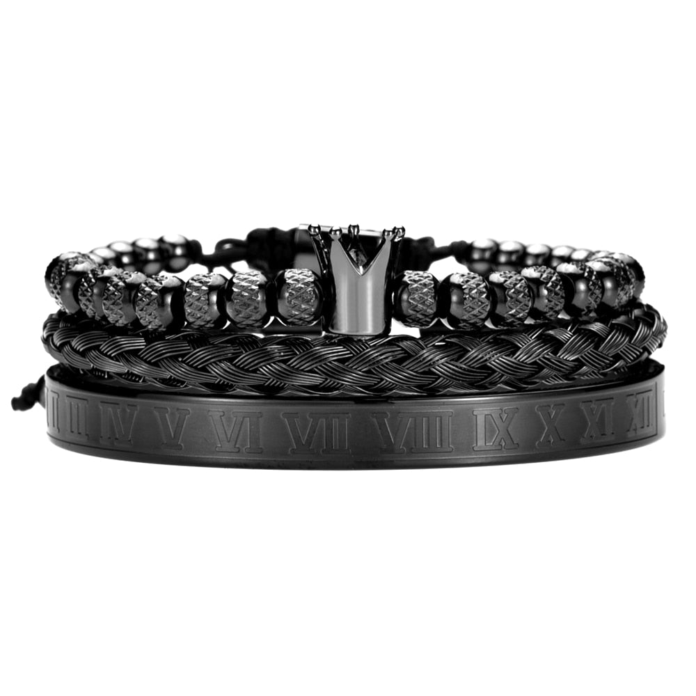 Luxury 3pcs/Set Stainless Steel Bracelet