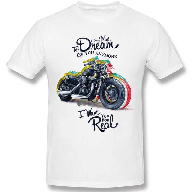 H D Motorcycle Design Cotton T-Shirt