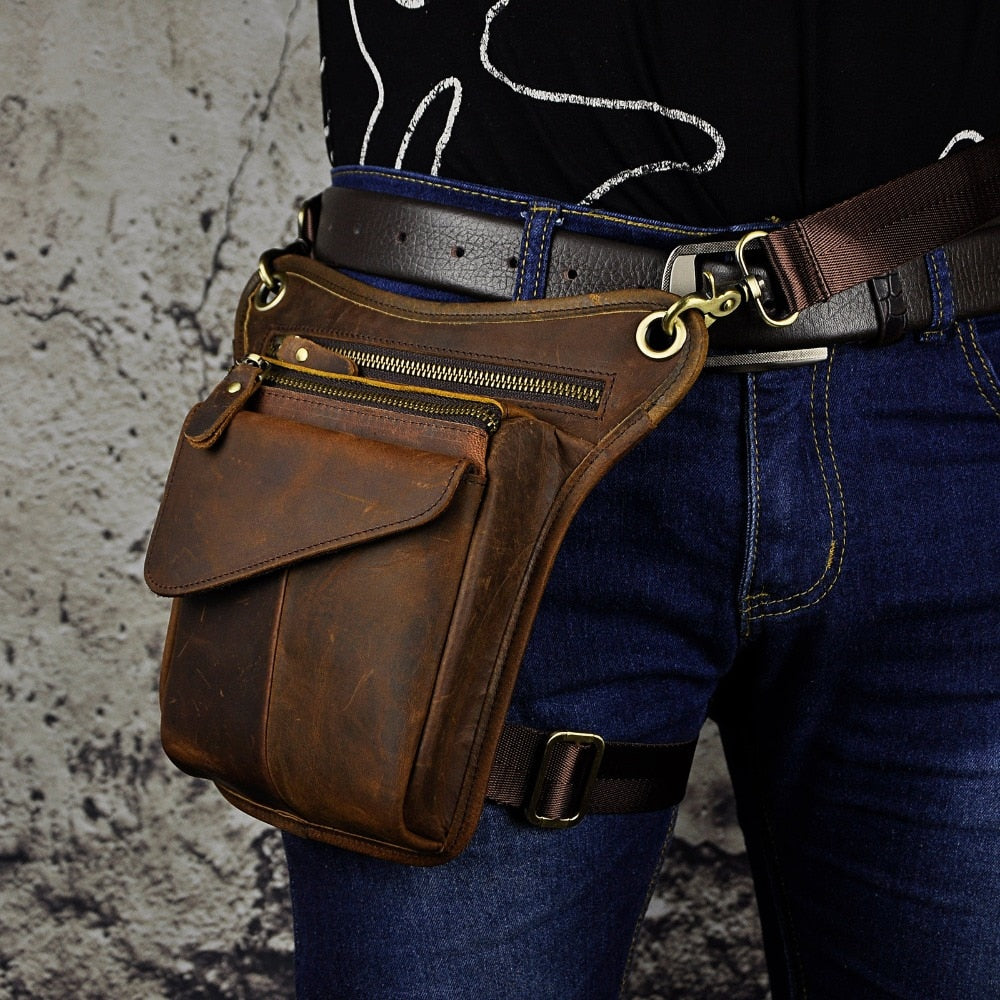 Genuine Leather Classic Multi-function Leg Bag