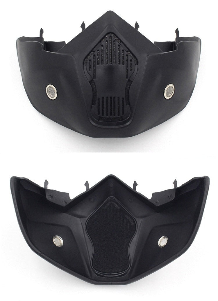 Motorcycle Helmet Face Mask with Goggles