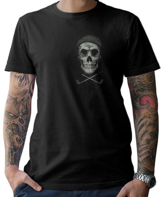 Skull Golf Racket Golfer Skull Cap T-Shirt