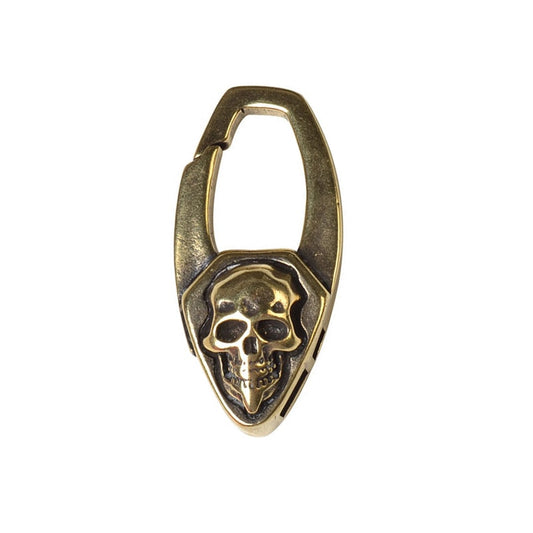 Vintage Punk Copper Skull Keychain