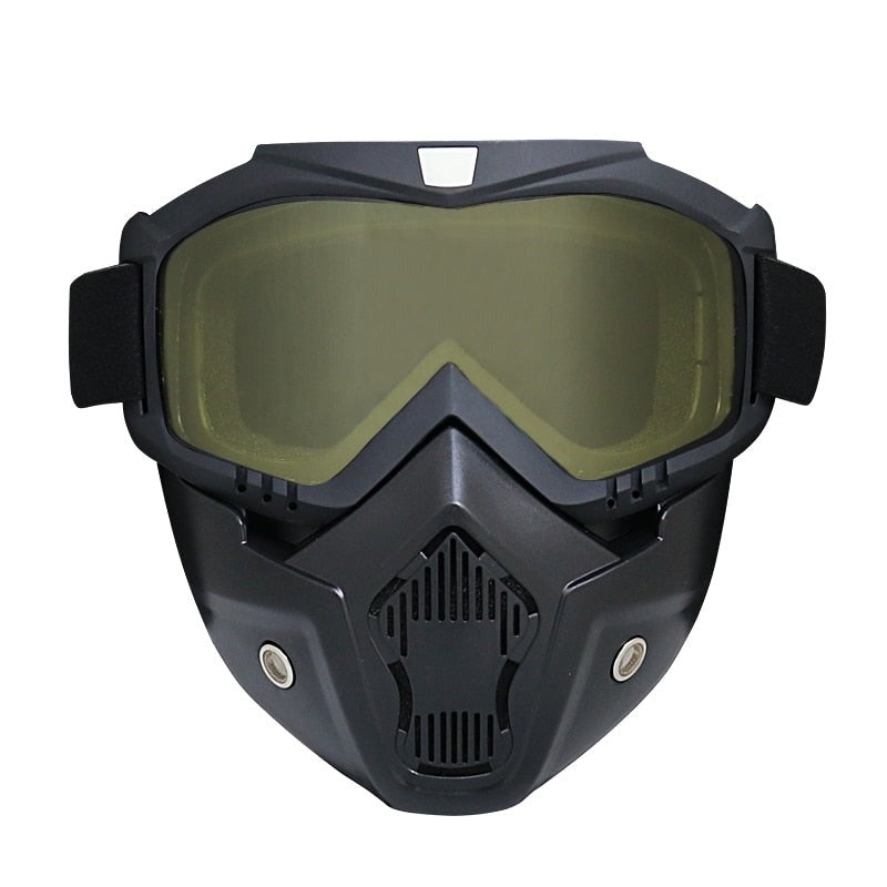 Motorcycle Helmet Face Mask with Goggles