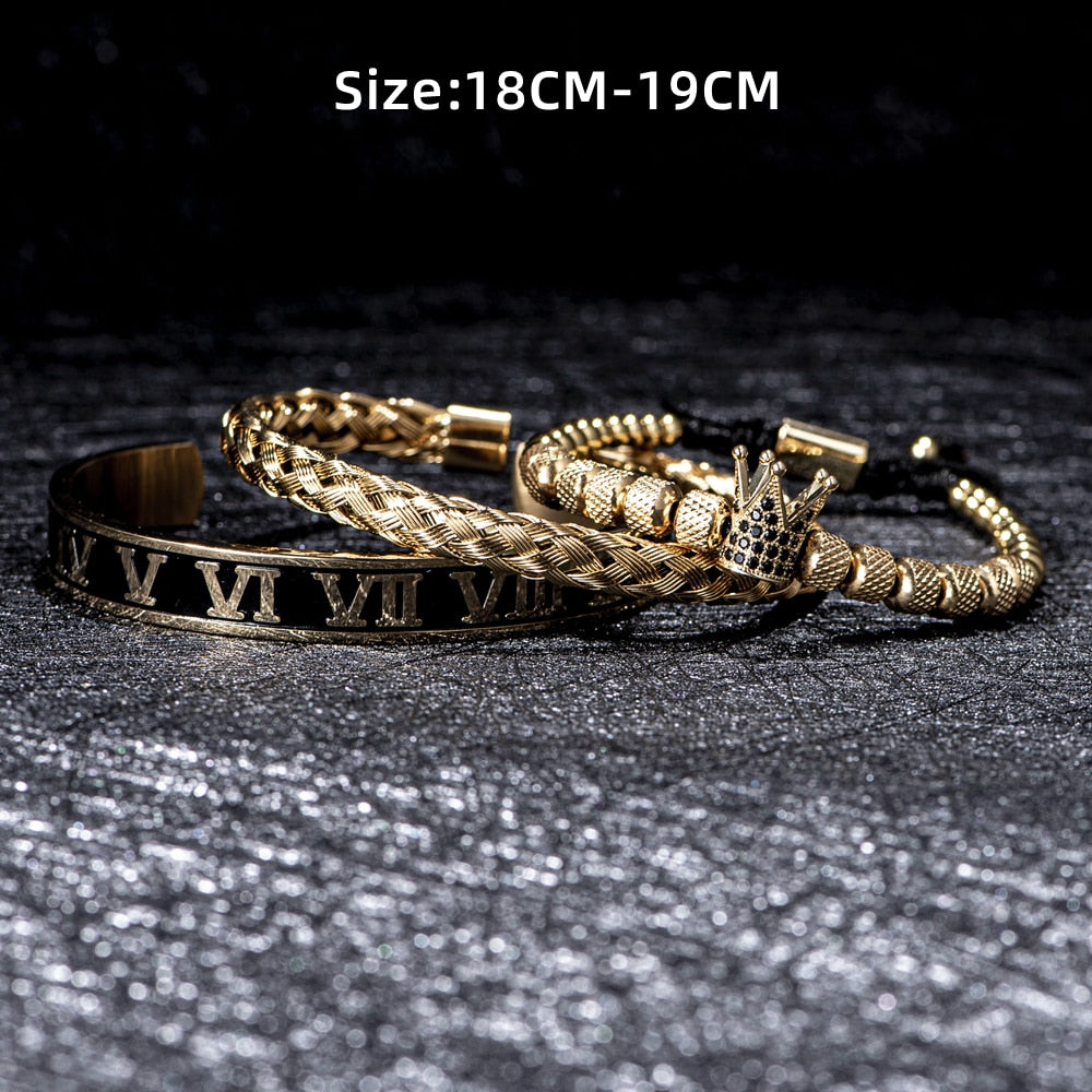 Luxury Crown Roman Numeral Bracelet