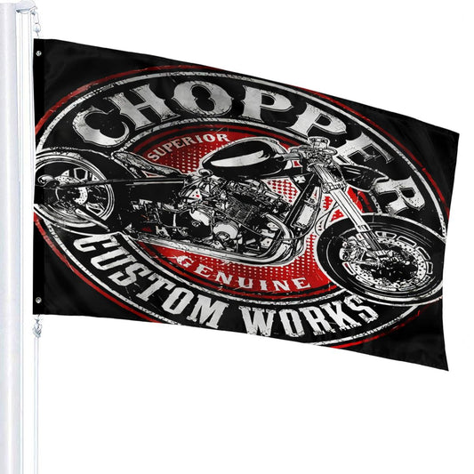 Chopper Custom Works Flag for Decoration