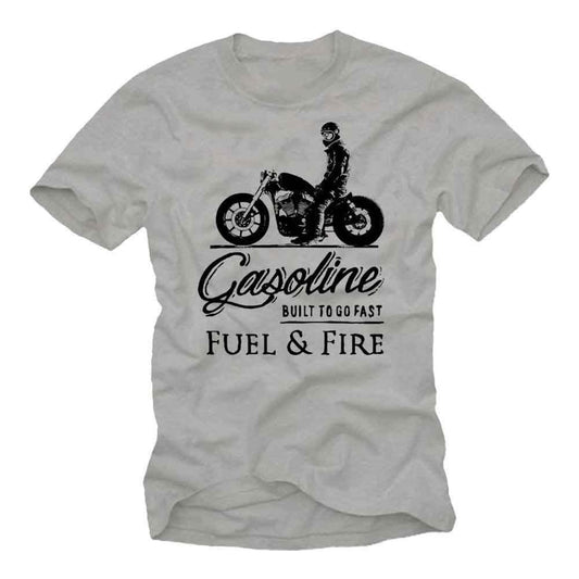 Gasoline Bobber Gray Cotton T Shirt