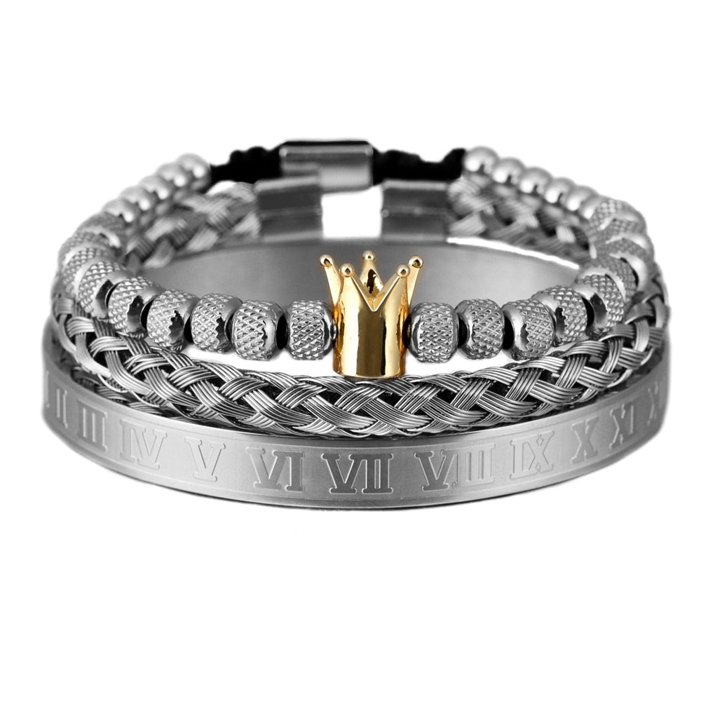 Luxury 3pcs/Set Stainless Steel Bracelet